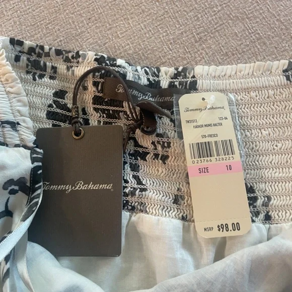 NWT - Tommy Bahama Flower Print Halter Top - Picture 3 of 3